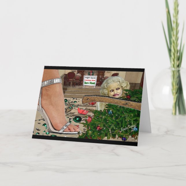 Reinigen Sie dieses Chaos!!! Weihnachtskarte Feiertagskarte (Vorderseite)