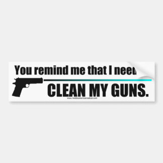 Reinigen Sie meine Waffen Autoaufkleber