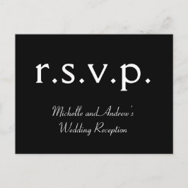 Reinigen Sie "r.s.v.p." Postkarte