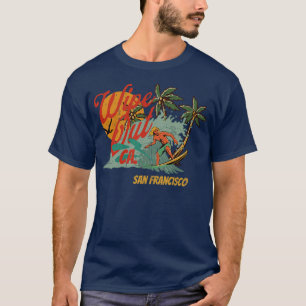 Reinigen Sie Surf California Vintag Retro T-Shirt