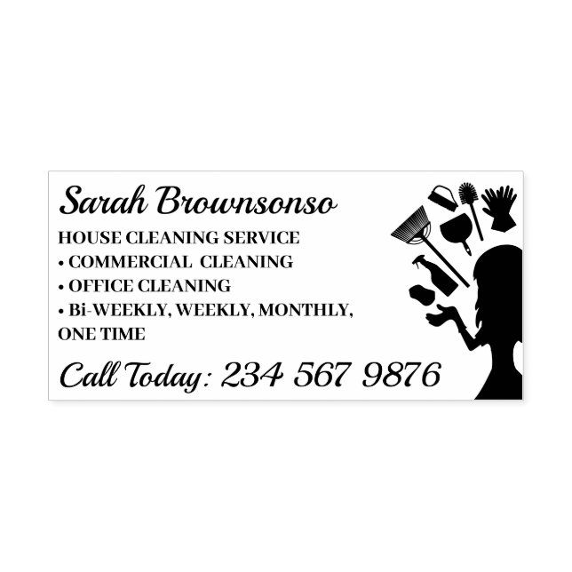 Reinigen von Schwarz Elegant Permastempel (Design)