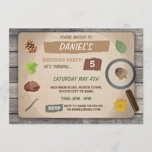 REINIGER-JAGD-KINDERGEBURTSTAG-PARTY-GARTEN LADEN EINLADUNG