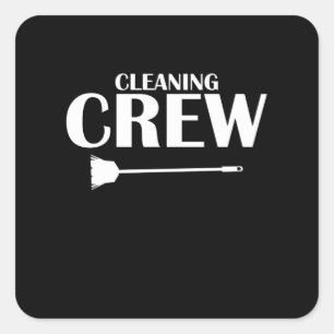 Reinigung Crew Housekeeper Housekeeping Cleaner Gr Quadratischer Aufkleber