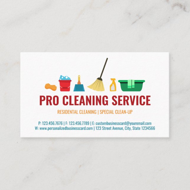 Reinigung der sanitären Anlagen Hausmädchen Visitenkarte (Vorderseite)