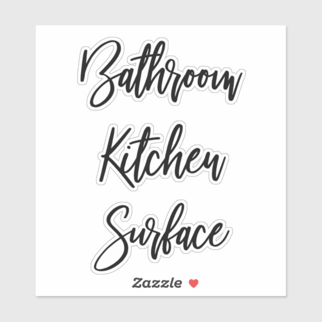 Reinigung der Sprühflaschen Aufkleber (Blatt)