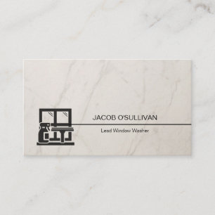 Reinigung des Fensters Waschhaus Visitenkarte