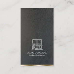 Reinigung des Fensters Waschhaus Visitenkarte