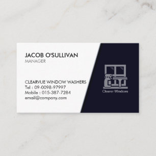 Reinigung des Fensters Waschhaus Visitenkarte