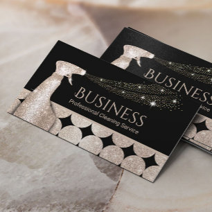 Reinigung des Hauses Geometrische Goldene Zirkel Visitenkarte