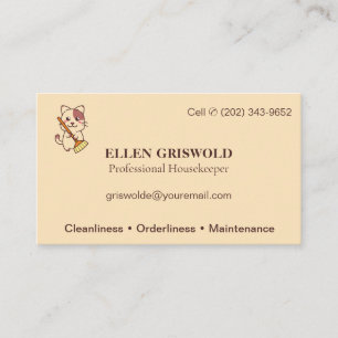 Reinigung des Hausmeisters Matte Business Card Visitenkarte