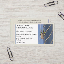 Reinigung des Kommerziellen Reinigungsfensters Visitenkarte