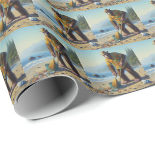 Reinigung des Strandes Geschenkpapier