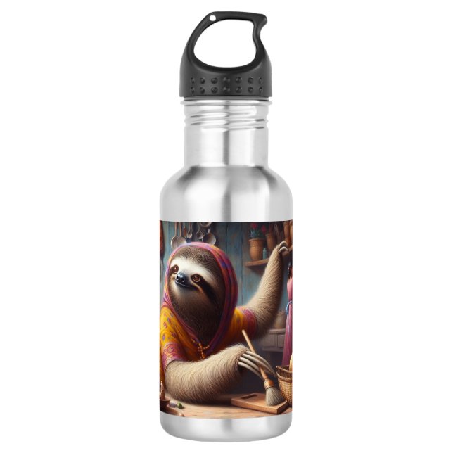 Reinigung einer Küche Edelstahlflasche (Vorderseite)