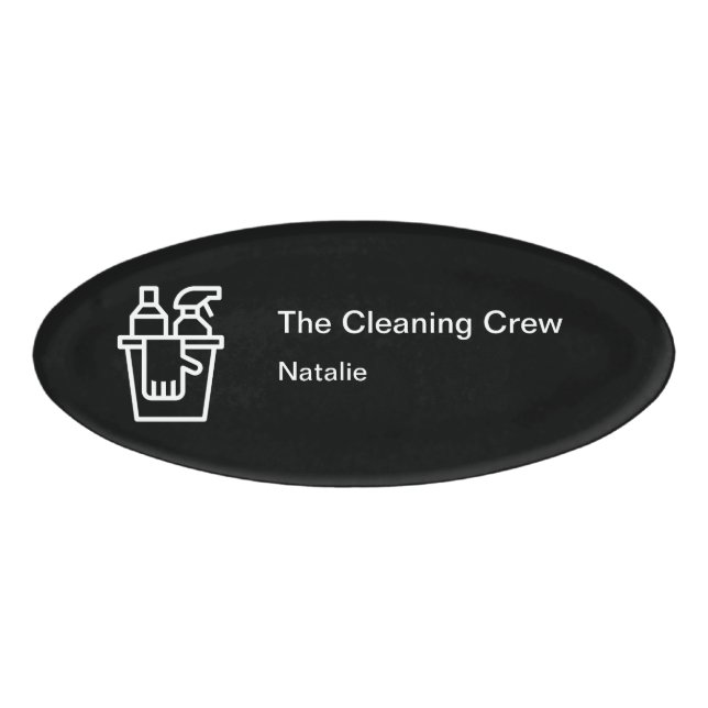 Reinigung hält Angestellten instand Namenschild (Vorderseite)