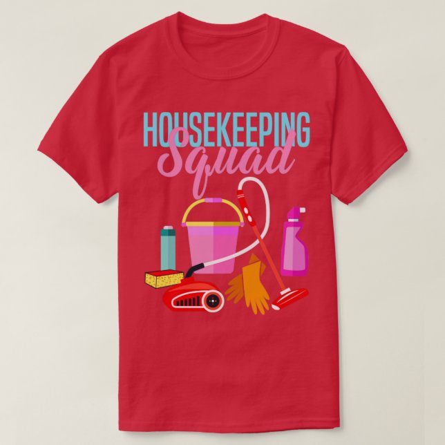 Reinigung Haus Hausfrau Frühjahr T-Shirt (Design vorne)
