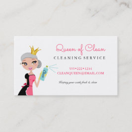 Reinigung Haushaltshilfe graue Haarbildkrone Visitenkarte