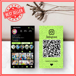 Reinigung Instagram Lime Green Housekeeping Maid Q Visitenkarte