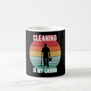 Reinigung ist mein Cardio - Lustiger Hausmeister, Kaffeetasse