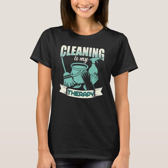Reinigung ist meine Therapie Housekeeping Housekee T-Shirt (Vorderseite)