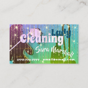 Reinigung Lady Sparkle Business Card Visitenkarte