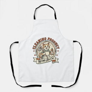 Reinigung Produkt Retro-Werbung Katze Reinigung Pr Schürze