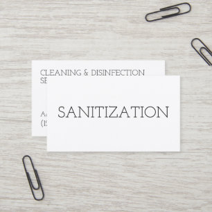 Reinigung Sanierung Desinfektion Minimal Visitenkarte