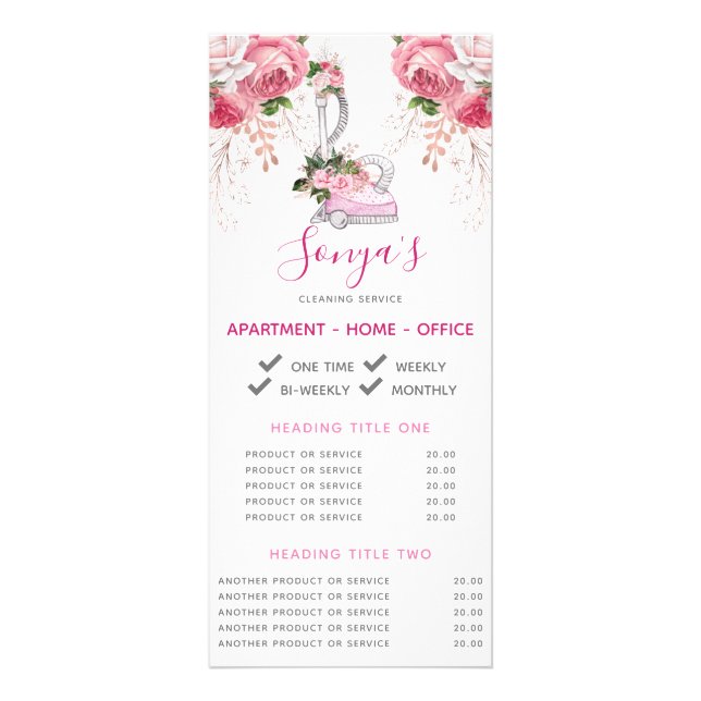 Reinigung Unternehmen Förderung Staubsauger Werbekarte