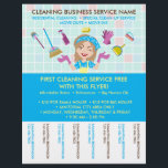 Reinigung von Janitorial Tickets Werbung Cartoon Flyer<br><div class="desc">Reinigung von Janitorial Tickets Werbung Cartoon</div>