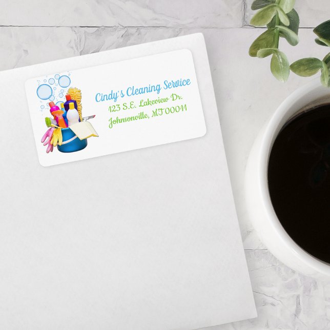 Reinigung von Materialien Design House Reinigungsd Adressaufkleber (Von Creator hochgeladen)