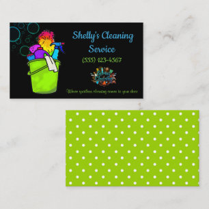 Reinigung von Materialien Design House Reinigungsd Visitenkarte