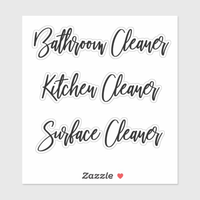 Reinigung von Spritzen Flaschen Aufkleber (Blatt)