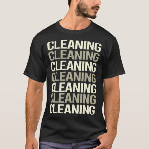 Reinigung von weißem Text T-Shirt