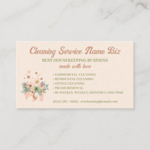 Reinigungs-Service Blush Bloral Janitorial Visitenkarte