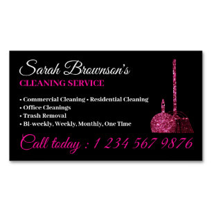 Reinigungs-Service Janitorial Versorgung Funkeln G Magnetische Visitenkarte