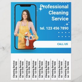 Reinigungs-Service-Werbeaktion Flyer Abreißen von