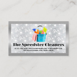 Reinigungsanteile in Eimern   Dienstmuster für Die Visitenkarte