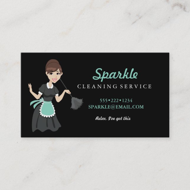 Reinigungsassistent Visitenkarte (Vorderseite)