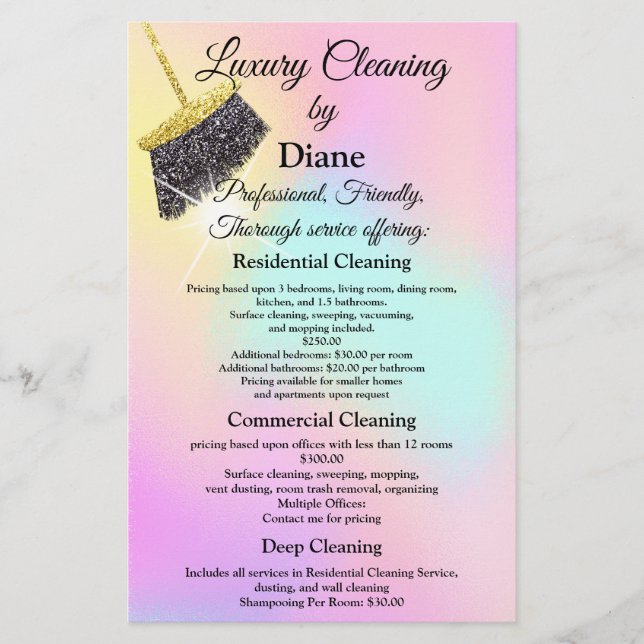 Reinigungsbüro Behalte Maid Gold Flyer (Vorne)