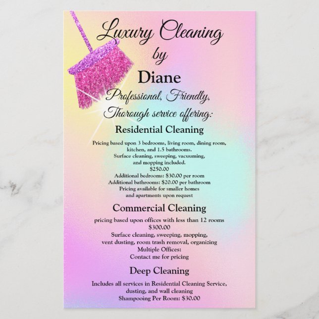 Reinigungsbüro Behaltend Haushaltshilfe Pink QR Flyer (Vorne)