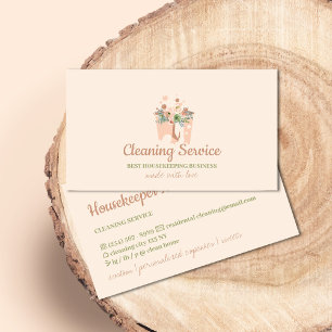 Reinigungsdienst Blush Pink Box Visitenkarte