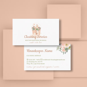 Reinigungsdienst Blush Pink Visitenkarte