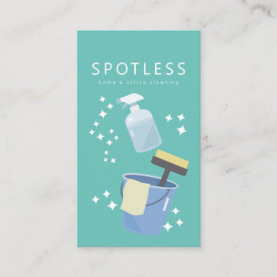 Reinigungsdienst für Sprühflaschen und Eimer Visitenkarte