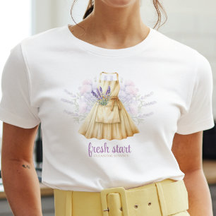 Reinigungsdienst Wasserfarbe Lavendel Schürze T-Shirt
