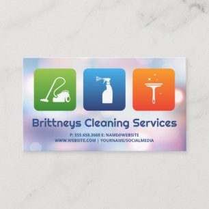 Reinigungsdienste   Blue Collar Janitorial Visitenkarte