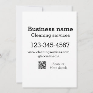 Reinigungsdienste fügen E-Mail-Adresse der Nummer  Einladung