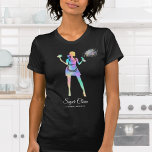 Reinigungsdienste für Holographische Haushaltshilf T-Shirt<br><div class="desc">Haushaltshilfe ReinigungsHouse beruflich Cleaning Services Business Card holografische Imitate Folie Dame Hausmeisterklasse kommerzielles Haus behaltend</div>