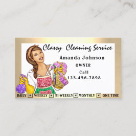 Reinigungsdienste für Klassenhäuser Gerahmt Visitenkarte