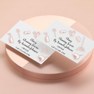 Reinigungsdienste Gold-Logo-Maid-Blush Visitenkarte