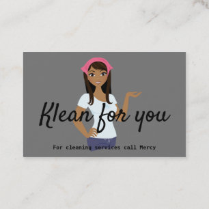 Reinigungsdienste Grau Pink Visitenkarte