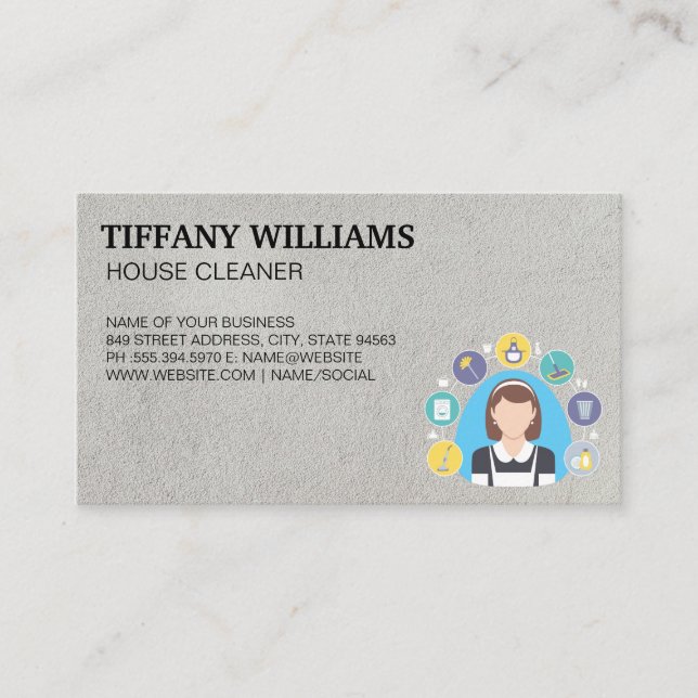 Reinigungsdienste | Hausreinigung Visitenkarte (Vorderseite)